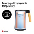 ELDOM CZAJNIK BEZPRZEWODOWY Z REGULACJĄ TEM. C550 CZARNY 5 ZAPISANYCH PROGRAMÓW: 40, 70, 80, 90, 100°C (TWORZYWO + STAL SZLAC - 3068747