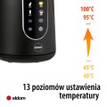 ELDOM CZAJNIK BEZPRZEWODOWY Z REGULACJĄ TEM. C550 CZARNY 5 ZAPISANYCH PROGRAMÓW: 40, 70, 80, 90, 100°C (TWORZYWO + STAL SZLAC - 3068744