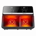 ELDOM FRYTOWNICA BEZTŁUSZCZOWA FR200 9 L,2200W, DWIE NIEZALEŻNE SZUFLADY,8 PROGRAMÓW, WYŚWIETLACZ LED, TEMP. 80°C–200°C - 3069233