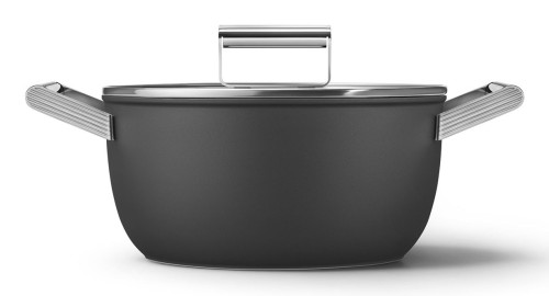 Smeg CSF2412BLM garnek wielofunkcyjny Czarny Aluminium, Stal nierdzewna 5,4 l 24 cm - 3069308