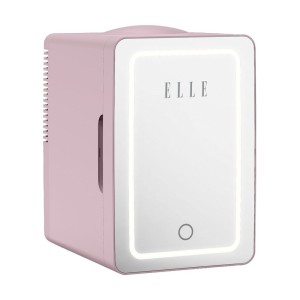 Mini lodówka z lusterkiem do makijażu LED ELLE Home ESDAF01PUEU 6L fioletowa
