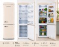 Lodówka Retro Ravanson LKK-315RC 597mm x 707mm x 1943 mm | 315l | Total No Frost | klasa E | kremowy - 3069798