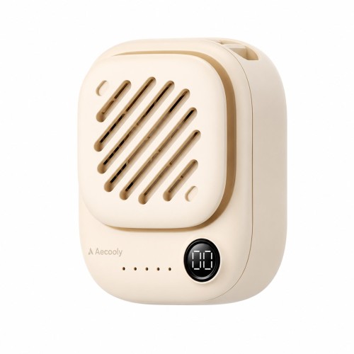 Aecooly Click 01 Mini przenośny wentylator na szyję - beżowy - 3072198