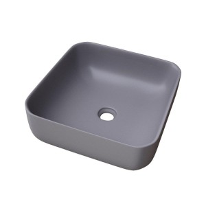WASHBASIN CATANIA 385X385X140 MATT GREY