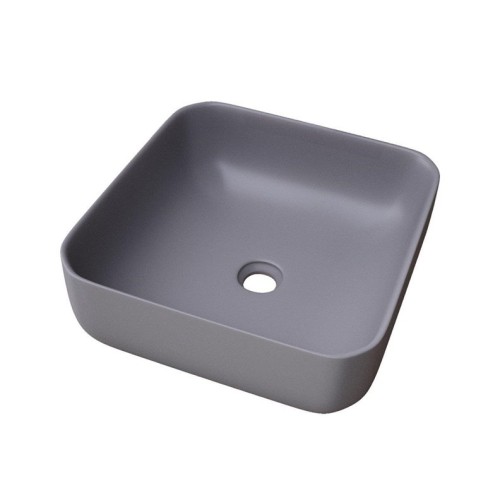 WASHBASIN CATANIA 385X385X140 MATT GREY - 3072507