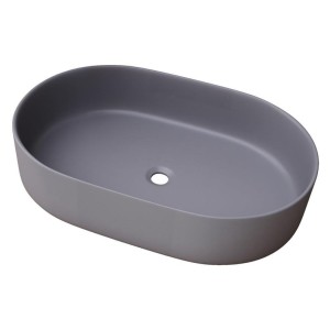 WASHBASIN TRAPANI 600X380X125 MATT GREY