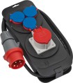 Brennenstuhl 1151600010 rozdzielacz zasilania PDU 4 x gniazdo sieciowe Czarny, Niebieski, Czerwony - 3073123