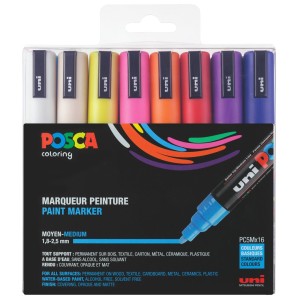 POSCA PC-5M Różne kolory 16 szt.