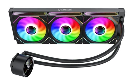 GameMax ICEBURG 360 DIGITAL BK system chłodzenia komputerów Procesor Chłodnica cieczy all-in-one 12 cm Czarny 1 szt. - 3073336