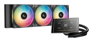 DeepCool LT360 VISION ARGB Procesor Zestaw do chłodzenia płynami 12 cm Czarny 1 szt.