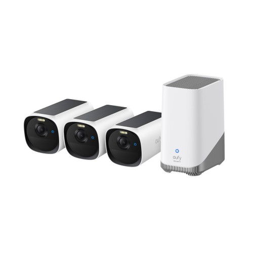 Eufy eufyCam E40 3-Cam Kit + HomeBase S380 Tubowa Kamera bezpieczeństwa IP Wewnętrzna / zewnętrzna 2688 x 1520 px Ściana - 3073816