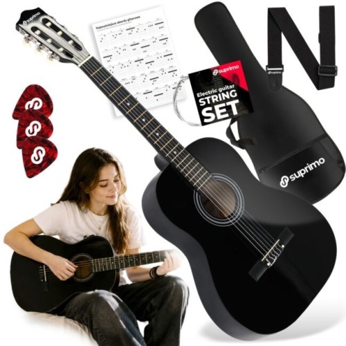 SUPRIMO CG34 BK gitara klasyczna 3/4 36 cali czarn - 3075049