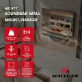 MACLEAN UCHWYT ŚCIENNY NA SOUNDBAR, REG. KĄTA +8°~-8°, MAX. OBCIĄŻENIE 10KG, WYK. ZE STALI MC-177 - 3075168