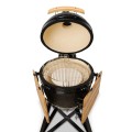 Kamado Bono Media Ceramic Grill 20” Kamado barbecue/grill Wózek Węgiel drzewny (paliwo) Czarny - 3075186
