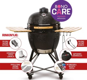 Kamado Bono Grande Ceramic Grill 23” Kamado barbecue/grill Wózek Węgiel drzewny (paliwo) Czarny