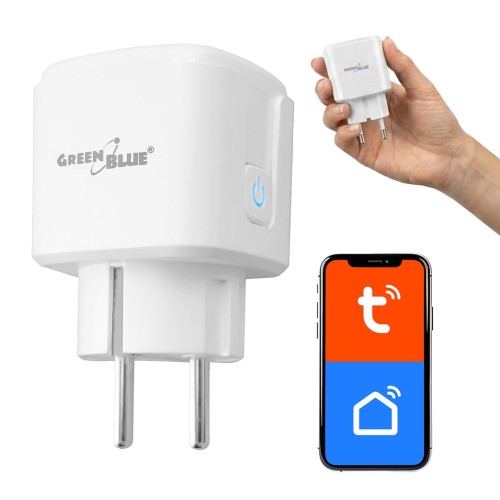 GREENBLUE ZDALNIE STEROWANE GNIAZDKO WIFI, ANDROID/IOS/ALEXA/GOOGLE HOME, TIMER, WATOMIERZ, MAX 16A/3840W GB735 W - 3075304