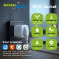 GREENBLUE ZDALNIE STEROWANE GNIAZDKO WIFI, ANDROID/IOS/ALEXA/GOOGLE HOME, TIMER, WATOMIERZ, MAX 16A/3840W GB735 W - 3075299