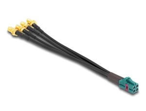 DeLOCK Kabel Mini FAKRA Z żeński poczwórny na 4 x żeńskie złącze SMA typu-A Premium