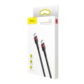 Kabel Baseus CATKLF-H91 (USB typu C M - USB 2.0 M; 2m; kolor czarno-czerwony) - 1447107