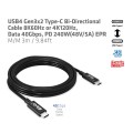 CLUB3D CAC-1579 kabel USB USB4 Gen 3x2 3 m USB C Czarny - 3075682