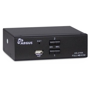 Inter-Tech AS-21HA HDMI przełącznik KVM Czarny