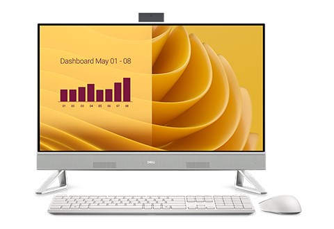 Dell 27 AiO EC27250 i5-1334U 27.0"FHD Matt 16GB DDR5 SSD512 Iris Xe Graphics Cam 5MP WLAN+BT Backlit Kb W11Pro 3Y ProSupport - 3076835