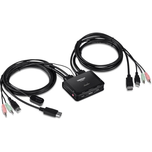Trendnet TK-220DPI przełącznik KVM Czarny - 3077914