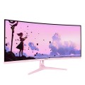 Arozzi Nova 34” Curved monitor komputerowy 86,4 cm (34") 3440 x 1440 px 4K Ultra HD LED Różowy - 3080416