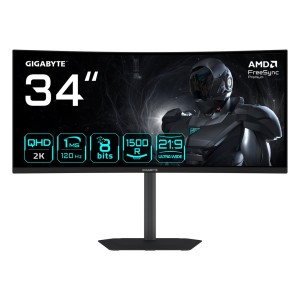 GIGABYTE GS34WQCA monitor komputerowy 86,4 cm (34") 3440 x 1440 px Wide Quad HD LCD Czarny
