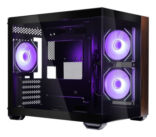 Cooler Master Elite 481 Wood Mini Tower Czarny - 3081661