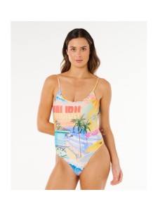 Kostium damski RIP CURL Hotel Malibu Cheeky One Piece multikolor - XS