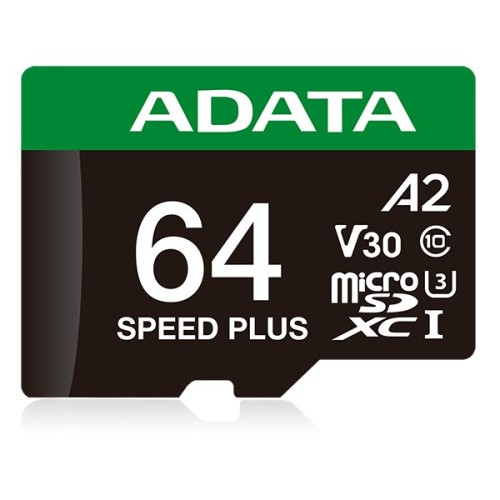 ADATA Speed Plus MicroSDXC 64 GB Class 3 UHS-I/U3 A2 V30 - 3082936