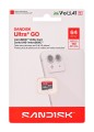 Sandisk Ultra Go microSD UHS-I 64GB MicroSD 140MB/s(R) - 3082957