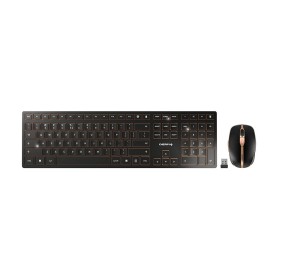 CHERRY DW 9100 SLIM klawiatura Dołączona myszka Uniwersalne RF Wireless + Bluetooth QWERTY US English Czarny