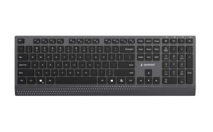 GEMBIRD KLAWIATURA SLIM PRZEWODOWA MULTIMEDIALNA CZARNA, USB-C, UKŁAD US