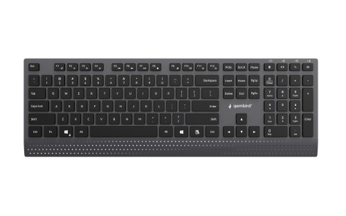 GEMBIRD KLAWIATURA SLIM PRZEWODOWA MULTIMEDIALNA CZARNA, USB-C, UKŁAD US - 3083604