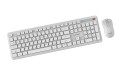 GEMBIRD BEZPRZEWODOWY ZESTAW KLAWIATURY + MYSZ SLIM PRO BUSINESS NA BIURKO,BIAŁY, UKŁAD RU - 3083625