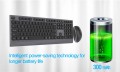 GEMBIRD BEZPRZEWODOWY ZESTAW KLAWIATURY + MYSZ DUAL MODE, 2.4 GHZ + BT, SLIM, UKŁAD RU, KOLOR CZARNY - 3083647