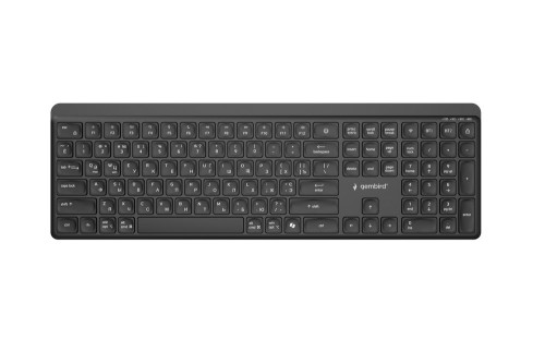 GEMBIRD BEZPRZEWODOWY ZESTAW KLAWIATURY + MYSZ SLIM PRO BUSINESS, DUAL MODE: 2,4 GHZ + BT, UKŁAD RU, KOLOR CZARNY - 3083660