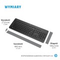 Zestaw klawiatura + mysz HP 230 Wireless Mouse and Keyboard Combo bezprzewodowe czarne Niemiecki układ klawiszy QWERTZ 18H24AA#ABD - 3083679
