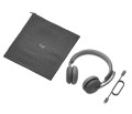Logitech Zone Wireless 2 Zestaw słuchawkowy Przewodowy i Bezprzewodowy Opaska na głowę Biuro/centrum telefoniczne USB Type-C Bluetooth Grafitowy - 3084364