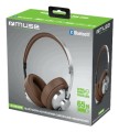 Muse M-298 SBR słuchawki/zestaw słuchawkowy Przewodowy i Bezprzewodowy Opaska na głowę Połączenia/muzyka Bluetooth Brązowy, Srebrny - 3084406