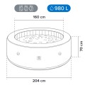 AVENLI NICE SPA OGRODOWE, BASEN POMPOWANY, HYDROMASAŻ 204X70 SILVER 6 OSOBOWE RATTANOWE - 3085365