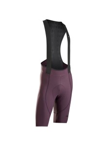 Spodenki rowerowe NORTHWAVE Fast Bibshort bordowe - L