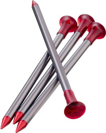 MSR Carbon-Core Kołek Aluminium, Włókno węglowe Czerwony, Srebrny 4 szt. - 3085624