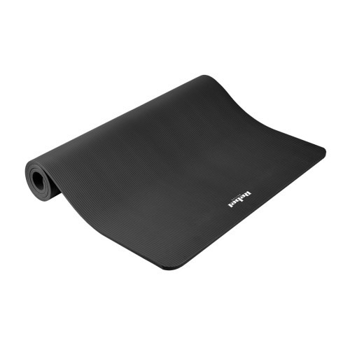 Mata gimnastyczna do ćwiczeń joga, pilates, fitness, 190x115cm, grubość 2cm, materiał NBR, czarna, REBEL ACTIVE - 3085686