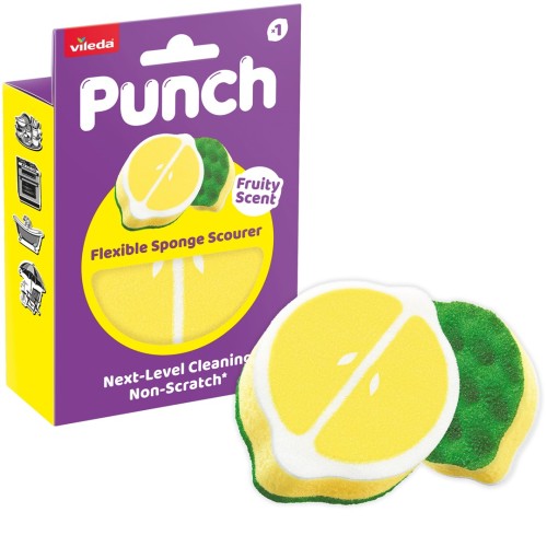 Zmywak Vileda Punch Elastyczny Cytryna 1 szt. - 3085943