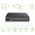 Switch Zyxel GS1100-16E-EU0101F 16p Unmanaged, Fanless, Slim - 3086411