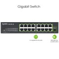 Switch Zyxel GS1100-16E-EU0101F 16p Unmanaged, Fanless, Slim - 3086410