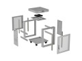 LANBERG SZAFA STOJĄCA 19" 15U 600X600 LCD SZARA - 3087102